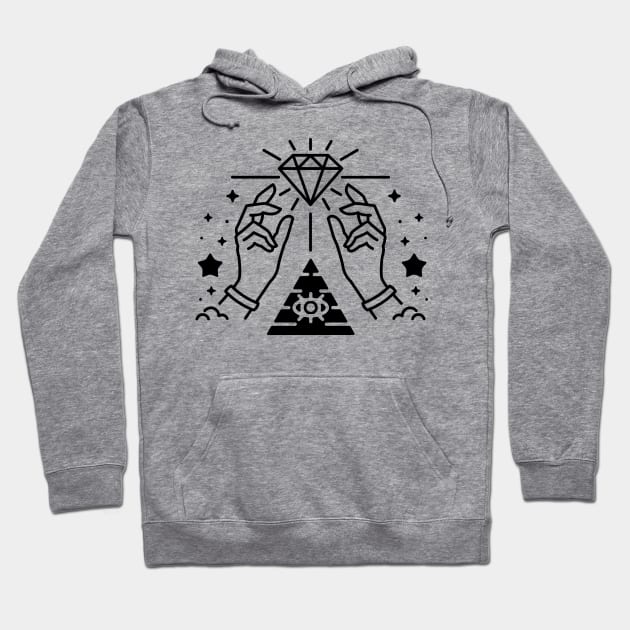 Myystic Diamond Pyramid Hoodie by machmigo